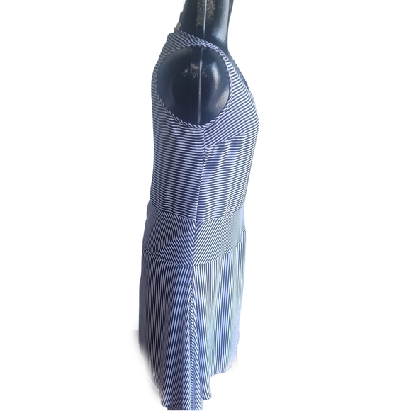 Michael Kors Black and White Striped Sleeveless  Dress 6 - Picture 4 of 7